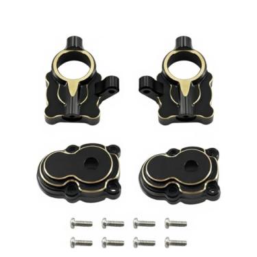 Imagem de Junta de direção de latão de revestimento preto de 40 g e caixa de portal externo frontal para peças de atualização de carro FMS FCX24 Rc acessórios de rastreador escala 1/24