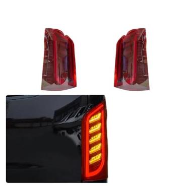 Imagem de Conjunto de lanternas traseiras 2016-2021 compatível com Mercedes Benz VITO V Class Retrofit Turn Signal LED Brake Luzes traseiras W447 V260 V250 V220(For V Class,Red 1 Pair)