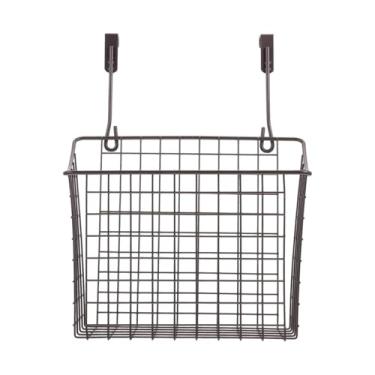 Imagem de SiaBiced Cesta de armazenamento suspensa, grade, prateleira, organizador de porta de armário para banheiro