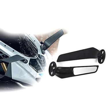 Imagem de Arashi Retrovisor retrovisor giratório duplo para RS125 RSV4 RSV1000R, HP4 K1200S S1000R S1000RR, GSXR 600 750 1000 1300 Hayabusa GSX-S1000 Katana 750