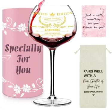 Imagem de PHILORN Presentes de aniversário para ela, decorações de aniversário para mulheres, taça de vinho vintage de 473 ml para amantes de vinho, ideia de presentes para mulheres, amigos, esposa, filha, irmã