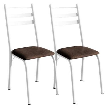 Imagem de Kit 2 Cadeiras Tubular America 061 Branco  ARTEF