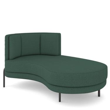 Imagem de Sofá Chaise Longue Living Lucca Direito D02 Linho Verde Musgo C-117