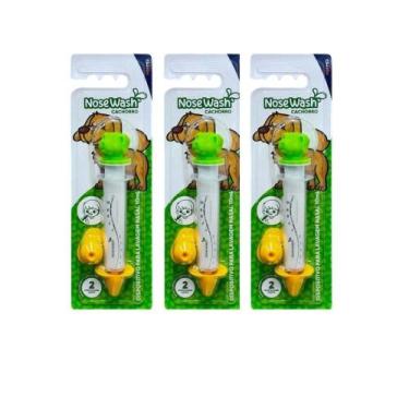 Imagem de Kit c/3 unid seringa lav. nasal inf. cachorro - nosewash