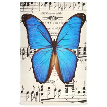 Imagem de Joisal Toalhas de prato de inverno para decoração de cozinha borboleta azul estética musical bonito toalha de chá de mão panos macios absorventes 45 x 71 cm, 6 pacotes