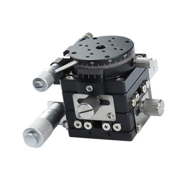 Imagem de Aoleaby Mesa deslizante manual, eixo XYR 40 mm LSP40-LM, plataforma de deslocamento, rotação de 360 graus, ajuste de ângulo de deslocamento de precisão