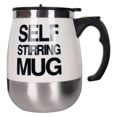 Imagem de Caneca Automática de Mexer | 400 ml Elétrica com Tampa e Pega Ergonómica | Caneca de Café Elétrica com Auto Agitação | Para Casa Escritório Viagem Escola Camping Piquenique Homens Mulheres