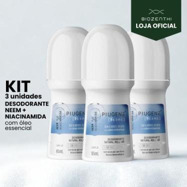 Imagem de KIT 3 UN DESODORANTES ROLL-ON NEEM + NIACINAMIDA - 65 ML - Piugene