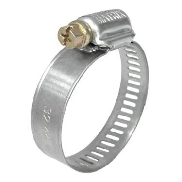 Imagem de Abraçadeira Aço Carbono Rosca Sem Fim 32X44 - 14MM - 1 UND Borrachas L