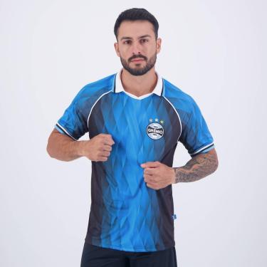 Imagem de Camisa Grêmio Esportiva Preta e Azul-Masculino