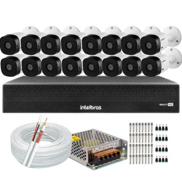 Imagem de Kit Cftv 16 Cameras Full Hd 1220b 1080p Intelbras Dvr 3116c Inteligência Artificial