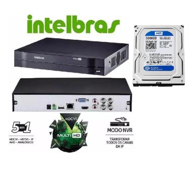 Imagem de Dvr Intelbras Mhdx 4 Canais Modelo Multi Hd Ultima Geração Lançamento C/ Hd 500GB