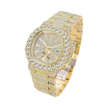 Imagem de Relógio De Luxo Masculino Em Ouro Com Quartzo, À Prova d'Água, Estilo 