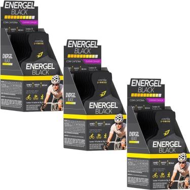 Imagem de Kit 3X Energel Black - 10 Sachês Guaraná c/ açaí - BodyAction-Masculino