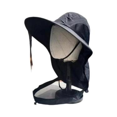 Imagem de Chapéu De Balde Unissex Dobrável Com Rede Mosquiteira Oculta, Protetor