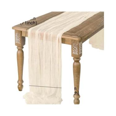 Imagem de Jogo Americano de Gaze Semi-Transparente Sage - Decoração Vintage para