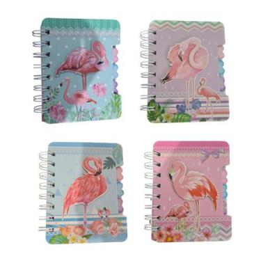 Imagem de Caderneta Bloco Anotações Cadernetinha De Bolso Flamingo - Kawaii, Azu