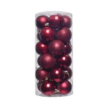 Imagem de Bolas De Natal De 3cm, 24 Peças, Decoração Para Árvore De Natal, Pendu