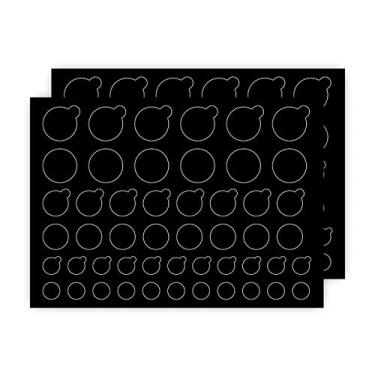 Imagem de Webcam/capas de câmera adesivos de privacidade para proteção de privacidade das lentes - 3 tamanhos 2 estilos - 100 adesivos de privacidade ultrabrilhantes pretos - adesivo de webcam removível e reutilizável para laptop