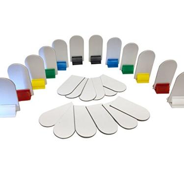 Imagem de Game Board Markers - 12 Stands Plus 24 White Die Cut Cards - Board Game Card Stand -DIY Game Board Pieces - Yardware etcetera