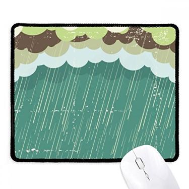 Imagem de Tapete de borracha para jogos Rain Cloud Sea Weather com bordas costuradas