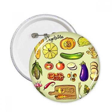 Imagem de Legumes, berinjela, abóbora, gengibre, broches, emblema, acessórios, decoração, 5 peças