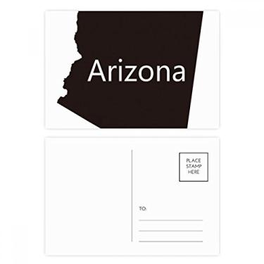Imagem de Arizona — Cartão postal de aniversário com mapa dos Estados Unidos da América