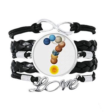 Imagem de OFFbb-USA Pulseira Planetária de Permutação Combinação de Marcos de Interrogação Acessório Amor Pulseira de Couro Trançado Corda Presente