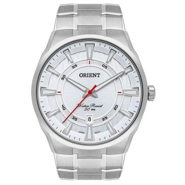 Imagem de Relógio Masculino Prateado Fundo Branco Orient Mbss1370
