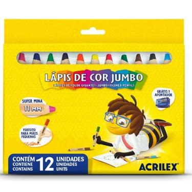 Imagem de Lápis de Cor Jumbo Acrilex - 12 Cores