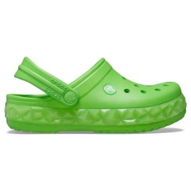 Imagem de Sandália crocs crocband geometric glow band clog t green slime - 22