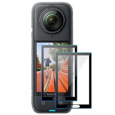 Imagem de ADQQUI Vidro temperado 360 X4 compatível com câmera de ação Insta360 X4, protetor de tela de dureza 9H, acessórios antiarranhões (pacote com 2)
