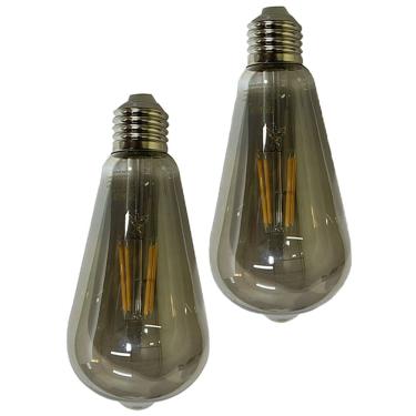 Imagem de Lampada Led 30W Fume Multi Filamento Kit 2 Uni Decoraçao Iluminaçao Sala Quarto Casa Varanda Branco Quente Luz