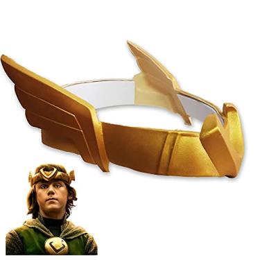 Imagem de CAFELE Capacete de super-herói, chifres cosplay, série de super-heróis de TV 2021, filme Thor Ragnarok, máscara coroa acessórios de fantasia de Halloween, Super-herói _Kid Hero, One Size for Adult
