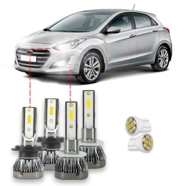 Imagem de Kit Ultra Led Nano Y3 Hyundai I30 22000 Lúmens 6500k, Super Branco