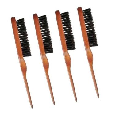 Imagem de 4UN Escova Fina De Madeira Para Acabamentos Penteados Vertix