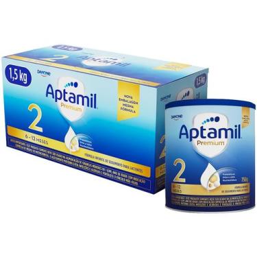 Imagem de Fórmula Infantil Aptabox Premium 2 Sabor Original Aptamil 750g Cada 2 