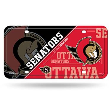 Imagem de Rico Industries NHL Ottawa Senators Split Metal Auto Tag 21,5 cm x 28 cm - Ótimo para caminhão/carro/SUV