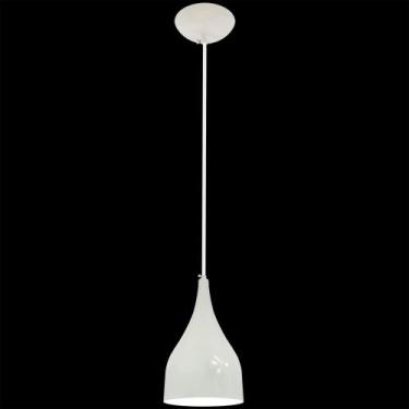Imagem de Pendente Decor Luminária Gota Alumínio Branco/Branco G - CM GLASS - CL