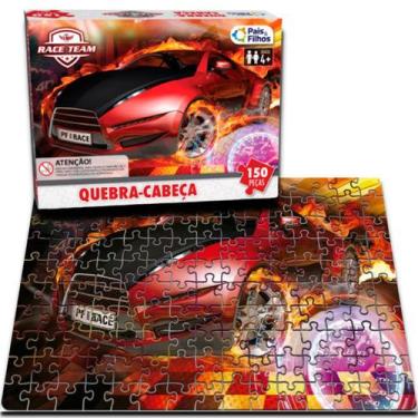 Imagem de Quebra Cabeça Carro Race Team 150 Peças Presente P/ Crianças - Pais e 