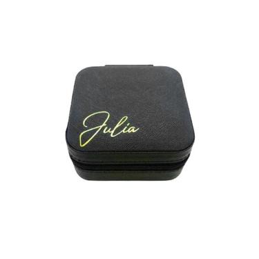 Imagem de Mini Porta Joias Personalizado - Nome Elegante - Preto - 1 unidade - R
