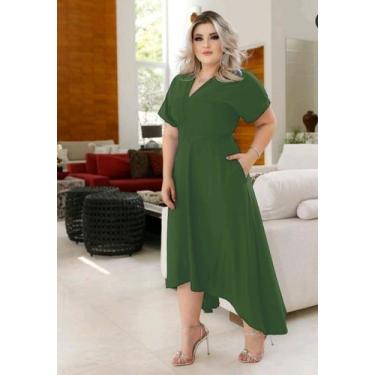 Imagem de Vestido Mullet Lastex na Cintura Moda Evangélica Feminina - Miss Flowe