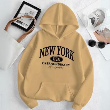 Imagem de Moletom Unissex Blusa de Frio Estamp New York Usa Extraordinary Confor