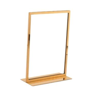 Imagem de Esquirla Suporte para pôster, suporte para cartão, suporte para placa, moldura para exposição, etiqueta de loja, etiqueta de preço de supermercado, suporte, A4 Dourado