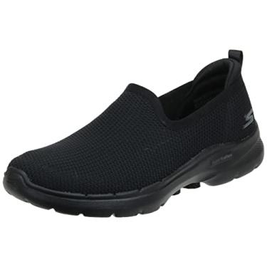 Imagem de Skechers Tênis feminino Go Walk 6-Clear Virtue, Preto, 6.5 Wide