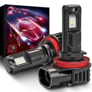 Imagem de LIGHTENING DARK Lâmpadas H11, H8 H9 Lâmpadas de Neblina 400% Brilhantes 6500K Xenon Branco Sem Ventoinha Plug and Play (Pacote com 2)