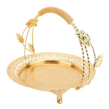 Imagem de Pratos Cozinha Balcão Bandeja de Frutas Bandeja de Perfume de Ouro para Comida café Sala de Estar Cesta Bancada Suporte de Frutas Estilo Europeu