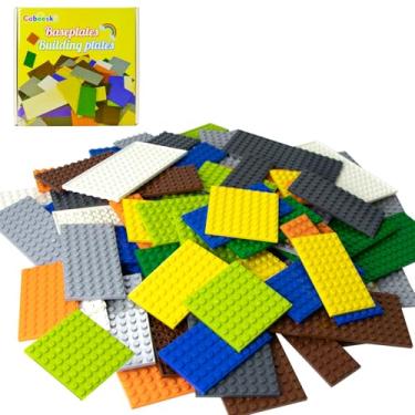 Imagem de Cabeeskii 130 Pieces Classic Building Plate, Mixed Color with 11 Size Building Plate Base Plate, Compatible with Lego Parts and Pieces, Building Bricks, for Most Brands