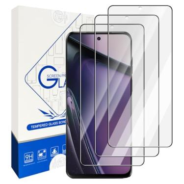 Imagem de NECARSIN Pacote com 3 protetores de tela para Motorola Moto Edge 50 Neo, vidro temperado HD, cobertura total 2,5D, dureza 9H, antiarranhões, sem bolhas