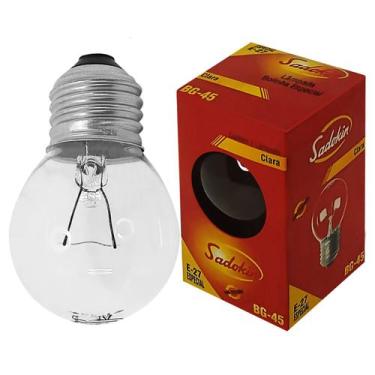 Imagem de Lâmpada Bolinha G45 Incandescente 15w 220v E27 Clara - SADOKIN